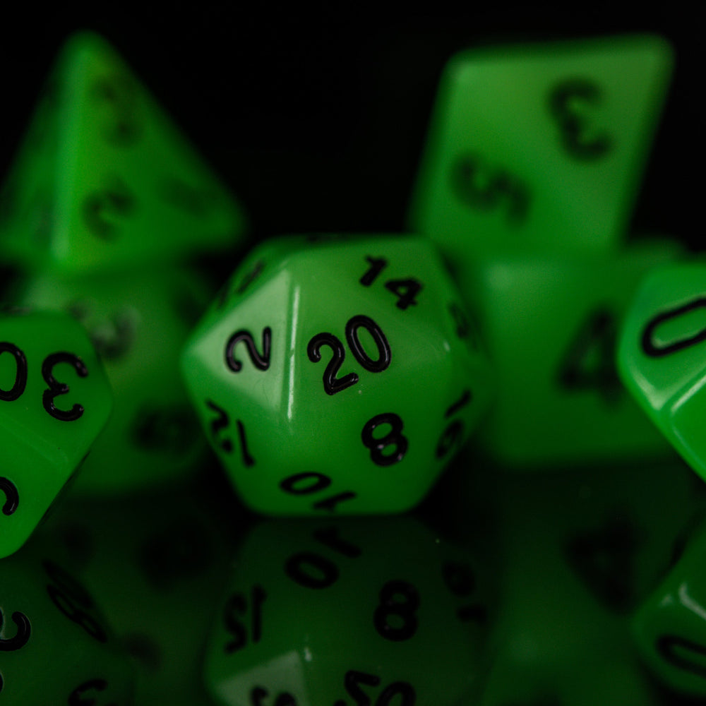 Neon Green Acrylic Dice Set (ONLINE ORDER ONLY)