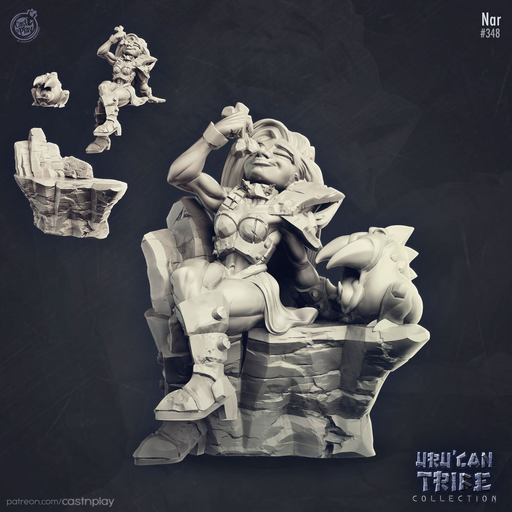 3D Printed Cast n Play Uru Can Tribe - Nar Goblin Lady 28mm 32mm D&D (Online Only)