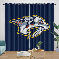 Nashville Predators Curtains Blackout Window Drapes Room Decoration