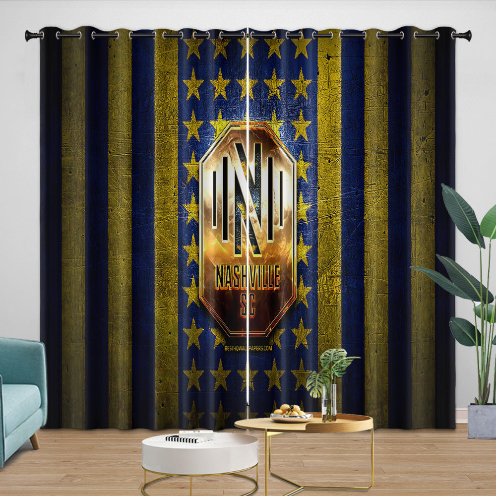 Nashville SC Curtains Blackout Window Drapes Room Decoration (Online Order Only)