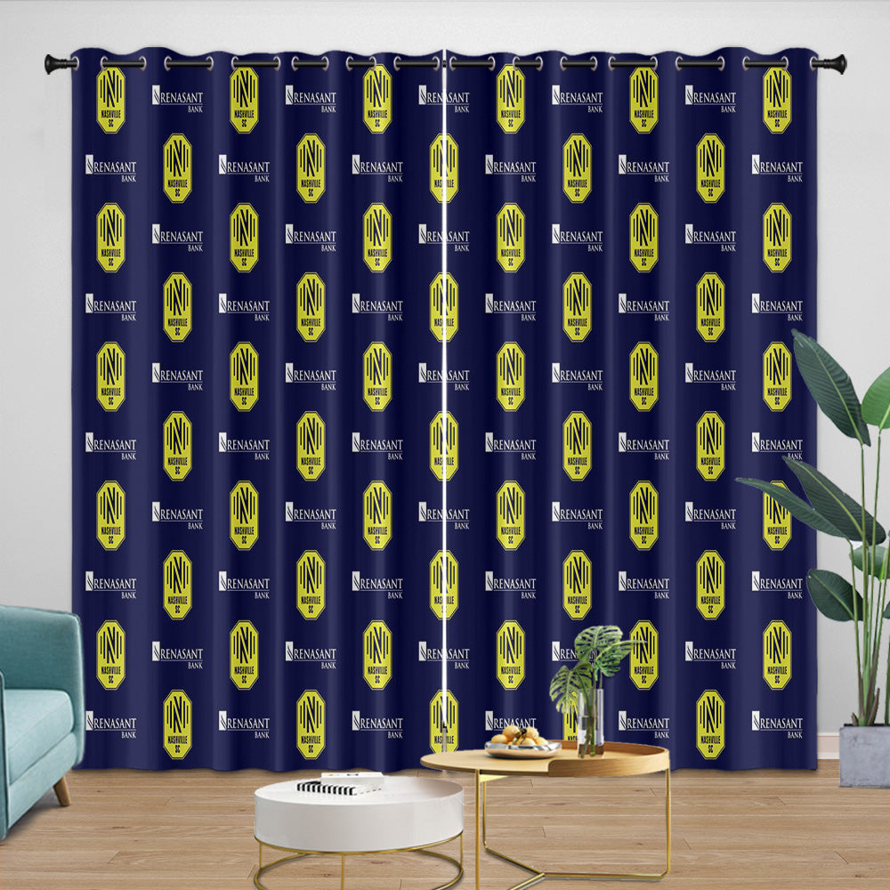 Nashville SC Curtains Blackout Window Drapes Room Decoration (Online Order Only)