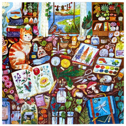 Naturalist's Cat 1000 Piece Jigsaw Puzzle eeBoo (ONLINE ORDER ONLY)