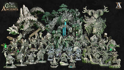 3D Printed Archvillain Games Nature's Wrath Genir Ancients - Grovebred Druids 28mm 32mm D&D (Online Only)