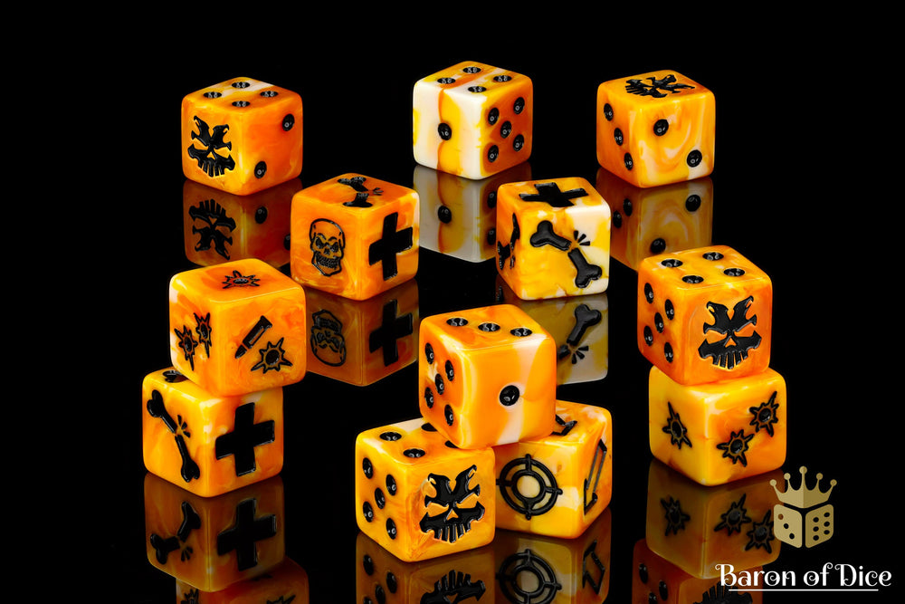 Tiger Stripe Dice - Skirmish Set (ONLINE ORDER ONLY)