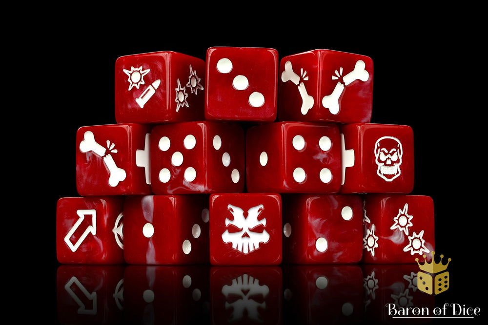 Red Butcher Dice - Skirmish Set (ONLINE ORDER ONLY)