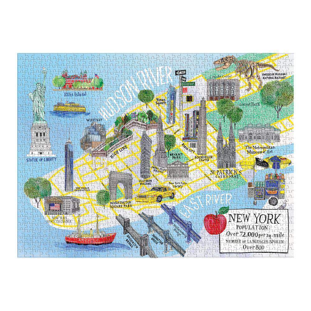 New York City Map 1000 Piece Jigsaw Puzzle Galison (ONLINE ORDER ONLY)