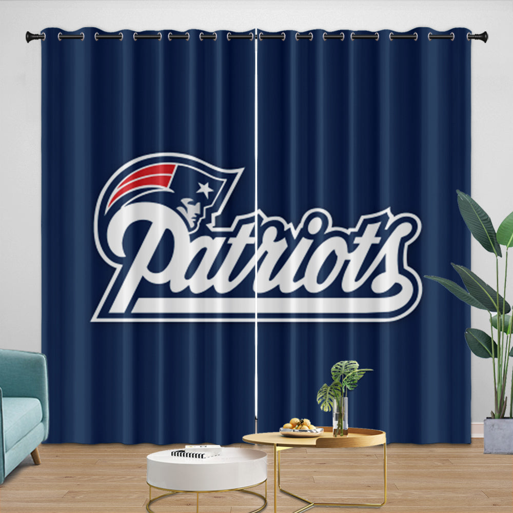 New England Patriots Curtains Blackout Window Drapes Room Decoration (Online Order Only)
