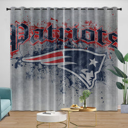 New England Patriots Curtains Blackout Window Drapes Room Decoration (Online Order Only)