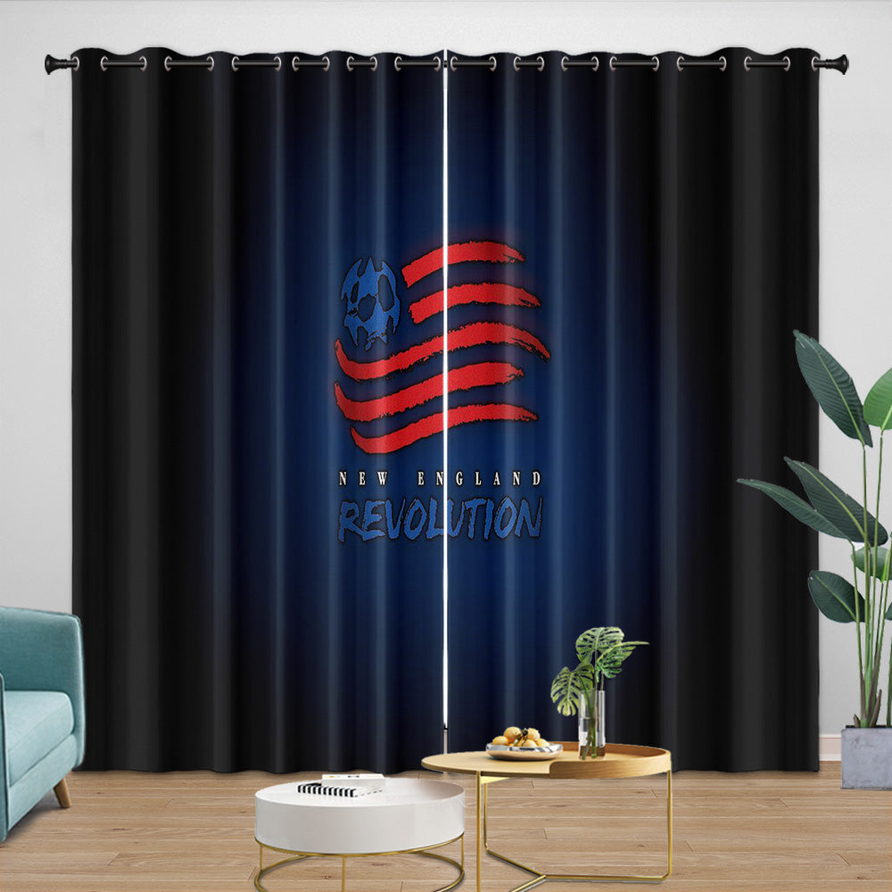 New England Revolution Curtains Blackout Window Drapes Room Decoration (Online Order Only)