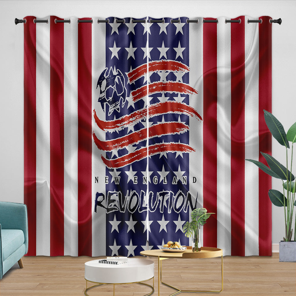 New England Revolution Curtains Blackout Window Drapes Room Decoration (Online Order Only)