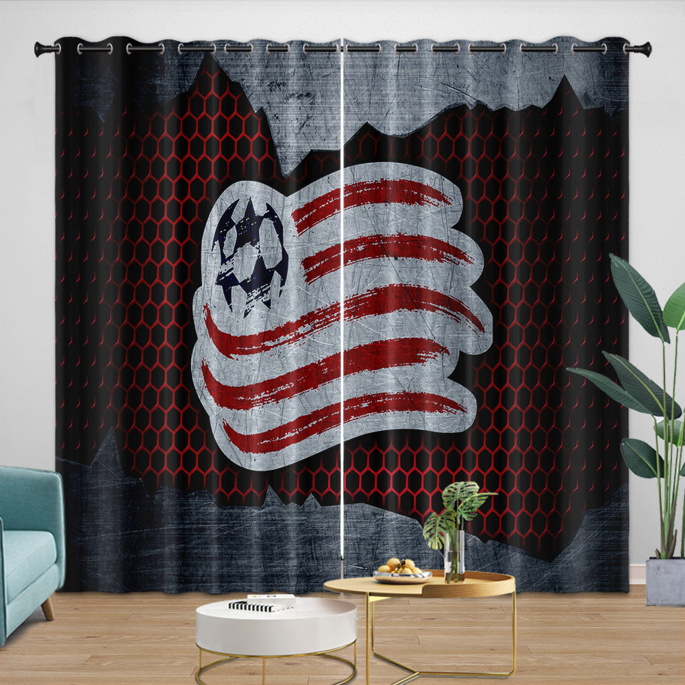 New England Revolution Curtains Blackout Window Drapes Room Decoration (Online Order Only)