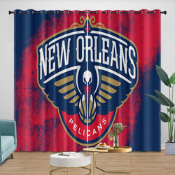 New Orleans Pelicans Curtains Blackout Window Drapes Room Decoration (Online Order Only)