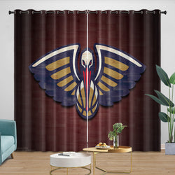 New Orleans Pelicans Curtains Blackout Window Drapes Room Decoration (Online Order Only)