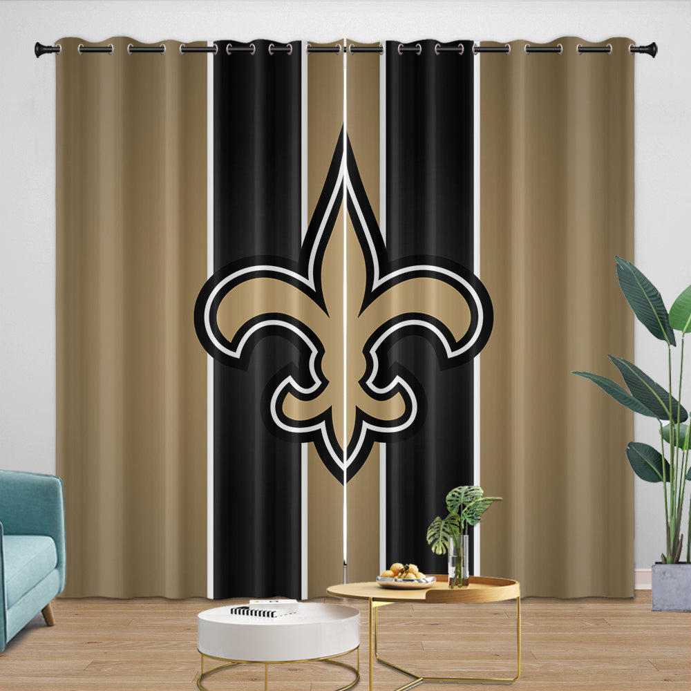 New Orleans Saints Curtains Blackout Window Drapes Room Decoration (Online Order Only)