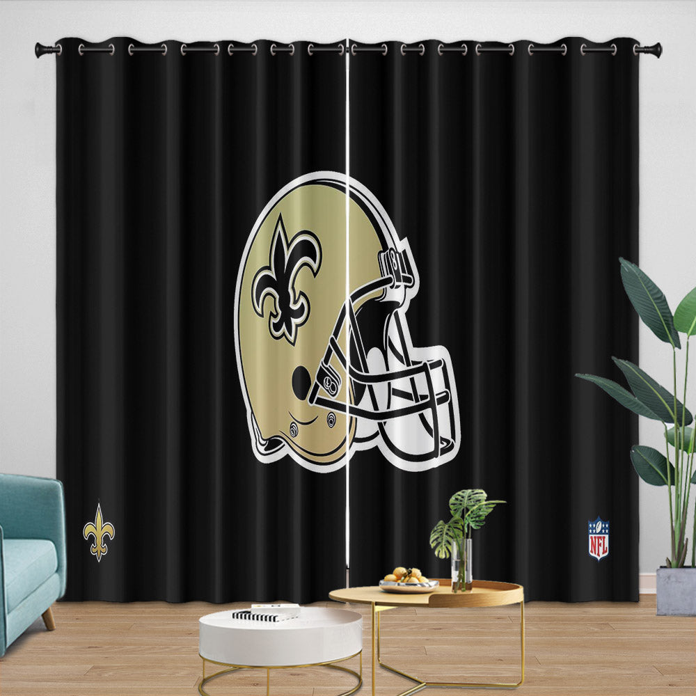 New Orleans Saints Curtains Blackout Window Drapes Room Decoration (Online Order Only)