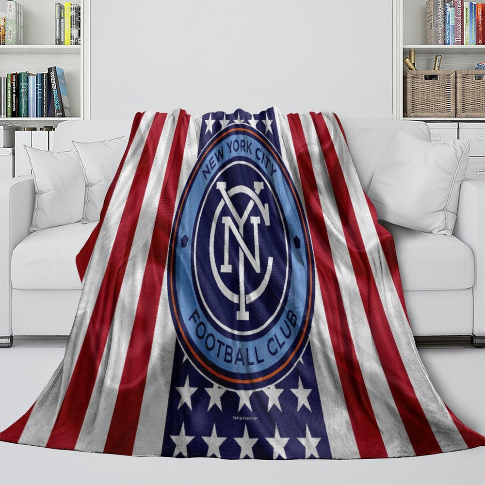 New York City FC Blanket Flannel Fleece Throw Room Decoration (Online Order Only)