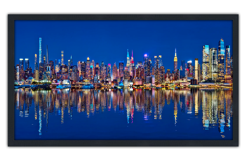 Professionally Framed New York City Skyline High-Resolution Panoramic Photo 12x22 Wall Art (ONLINE ORDER ONLY)