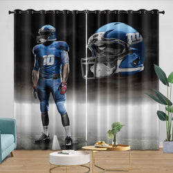 New York Giants Curtains Blackout Window Drapes Room Decoration (Online Order Only)