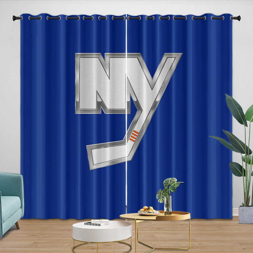 New York Islanders Curtains Blackout Window Drapes Room Decoration (Online Order Only)
