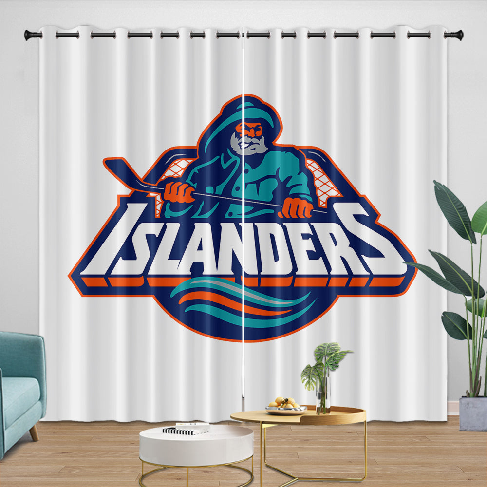 New York Islanders Curtains Blackout Window Drapes Room Decoration (Online Order Only)