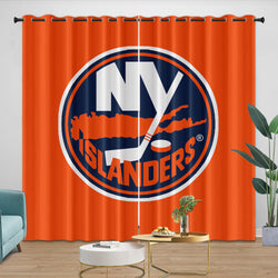 New York Islanders Curtains Blackout Window Drapes Room Decoration (Online Order Only)