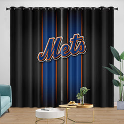 New York Mets Curtains Blackout Window Drapes Room Decoration (Online Order Only)