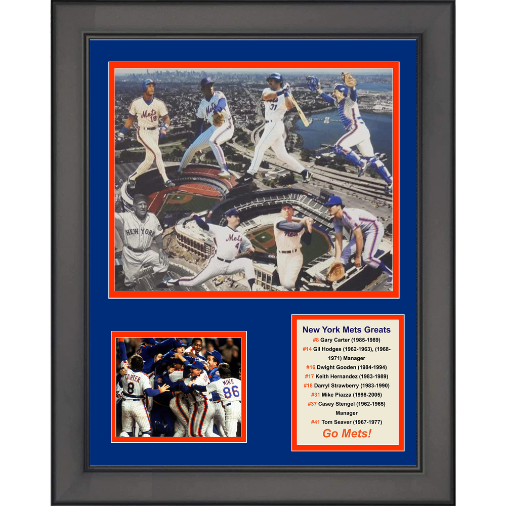 Framed New York Mets All-Time Greats Legends 11"x14" Baseball Three Photo Collage (ONLINE ORDER ONLY)