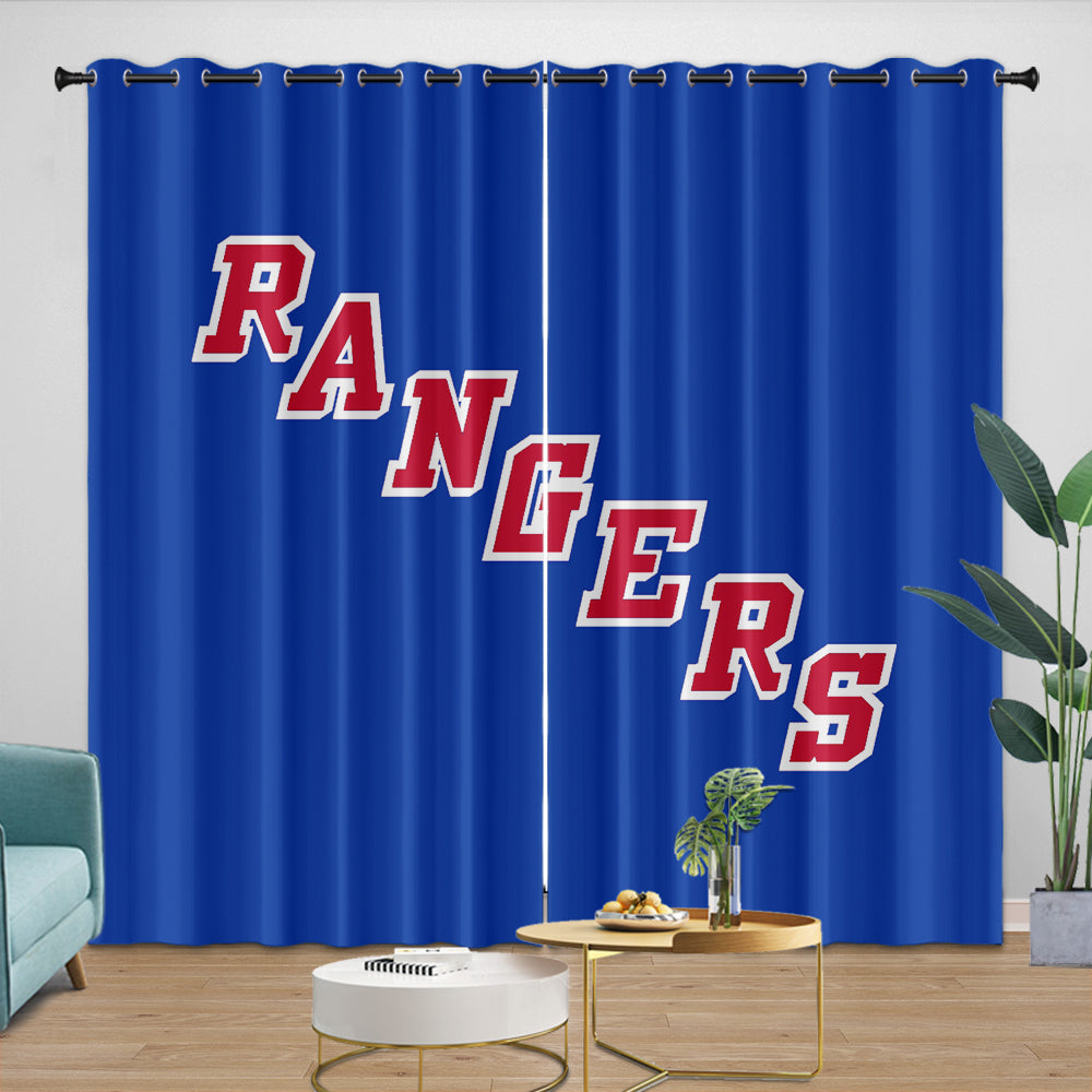 New York Rangers Curtains Blackout Window Drapes Room Decoration (Online Order Only)