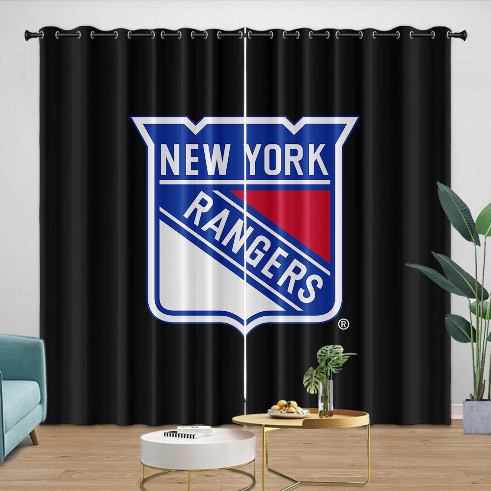 New York Rangers Curtains Blackout Window Drapes Room Decoration (Online Order Only)