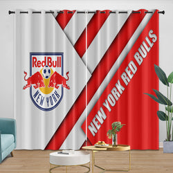 New York Red Bulls Curtains Blackout Window Drapes Room Decoration (Online Order Only)