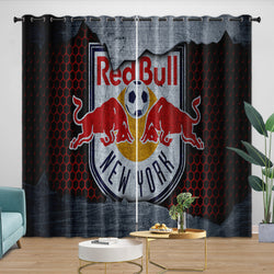New York Red Bulls Curtains Blackout Window Drapes Room Decoration (Online Order Only)