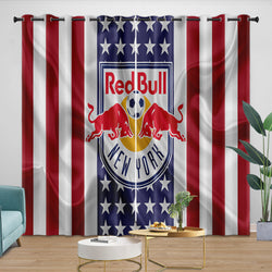 New York Red Bulls Curtains Blackout Window Drapes Room Decoration (Online Order Only)