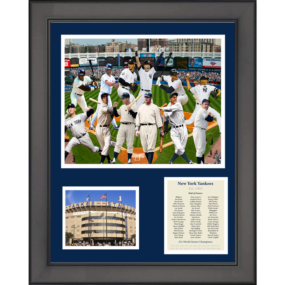 Framed New York Yankees All-Time Greats Legends 11"x14" Baseball Three Photo Collage (ONLINE ORDER ONLY)