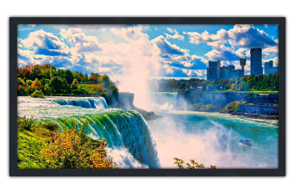 Professionally Framed Niagara Falls USA & Canada Skyline High-Resolution Panoramic Photo 12x22 Wall Art (ONLINE ORDER ONLY)