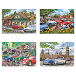 Nice Day for a Drive Set of 4 500 Piece Jigsaw Puzzles HOP (ONLINE ORDER ONLY)