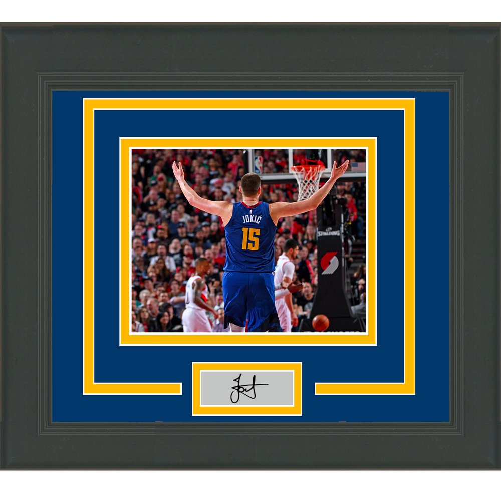 Framed Nikola Jokic Facsimile Laser Engraved Signature Auto Denver Nuggets 11x14 Basketball Photo (ONLINE ORDER ONLY)