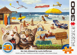No Cats Allowed 300 Large Piece 3D Lenticular Jigsaw Puzzle Eurographics (ONLINE ORDER ONLY)