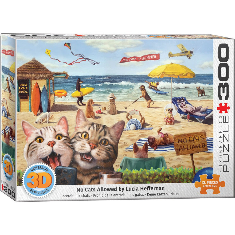 No Cats Allowed 300 Large Piece 3D Lenticular Jigsaw Puzzle Eurographics (ONLINE ORDER ONLY)