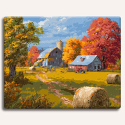Autumn in the Countryside - Paint By Numbers Kit (ONLINE ORDER ONLY)