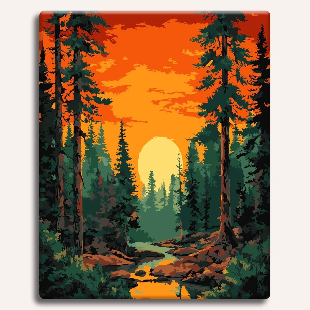 Sunset in Valley - Paint By Numbers Kit (ONLINE ORDER ONLY)