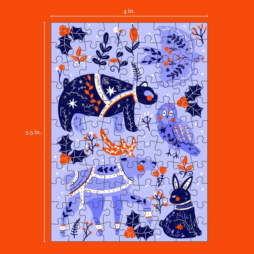 Nordic Animals 99 Piece Mini Jigsaw Puzzle Puzzledly (ONLINE ORDER ONLY)