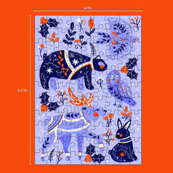 Nordic Animals 99 Piece Mini Jigsaw Puzzle Puzzledly (ONLINE ORDER ONLY)