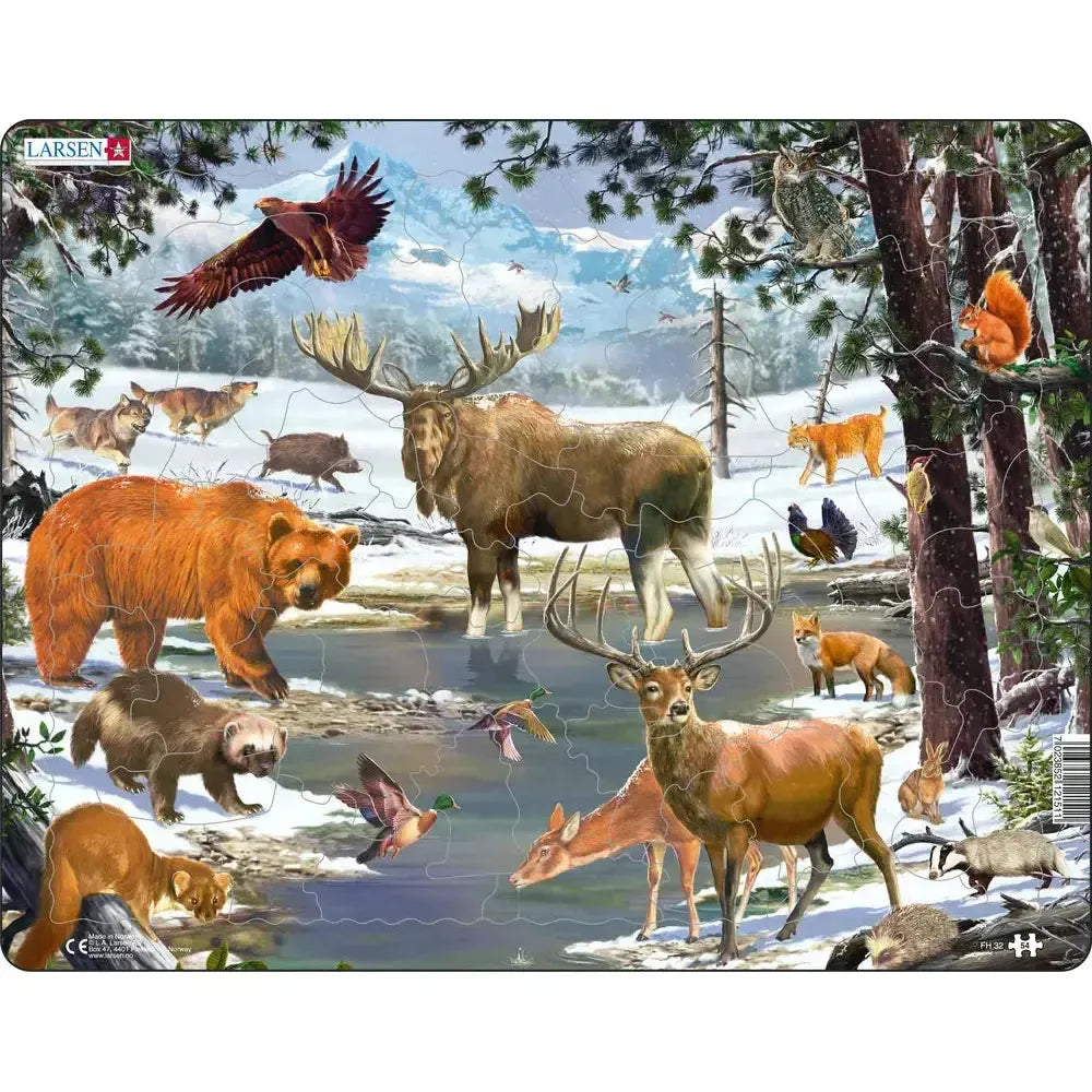 Nordic Forest Animals 54 Piece Tray Jigsaw Puzzle Larsen (ONLINE ORDER ONLY)