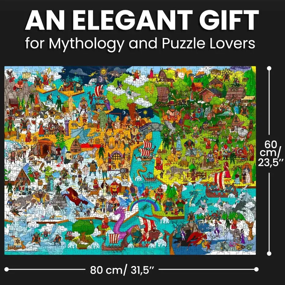 Norse Gods "Seek & See" 1000 Piece Jigsaw Puzzle Quokka