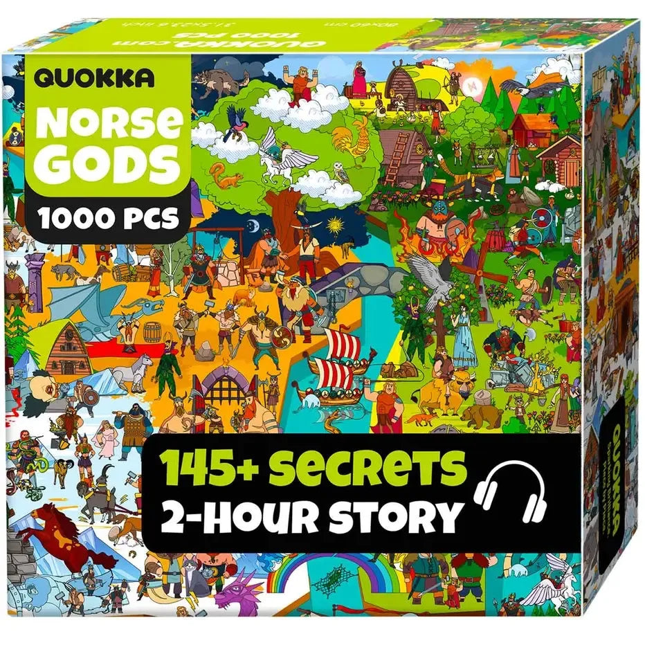 Norse Gods "Seek & See" 1000 Piece Jigsaw Puzzle Quokka