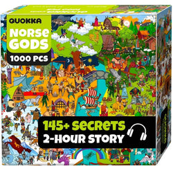 Norse Gods "Seek & See" 1000 Piece Jigsaw Puzzle Quokka
