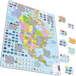 North America Map 70 Piece Tray Jigsaw Puzzle Larsen (ONLINE ORDER ONLY)