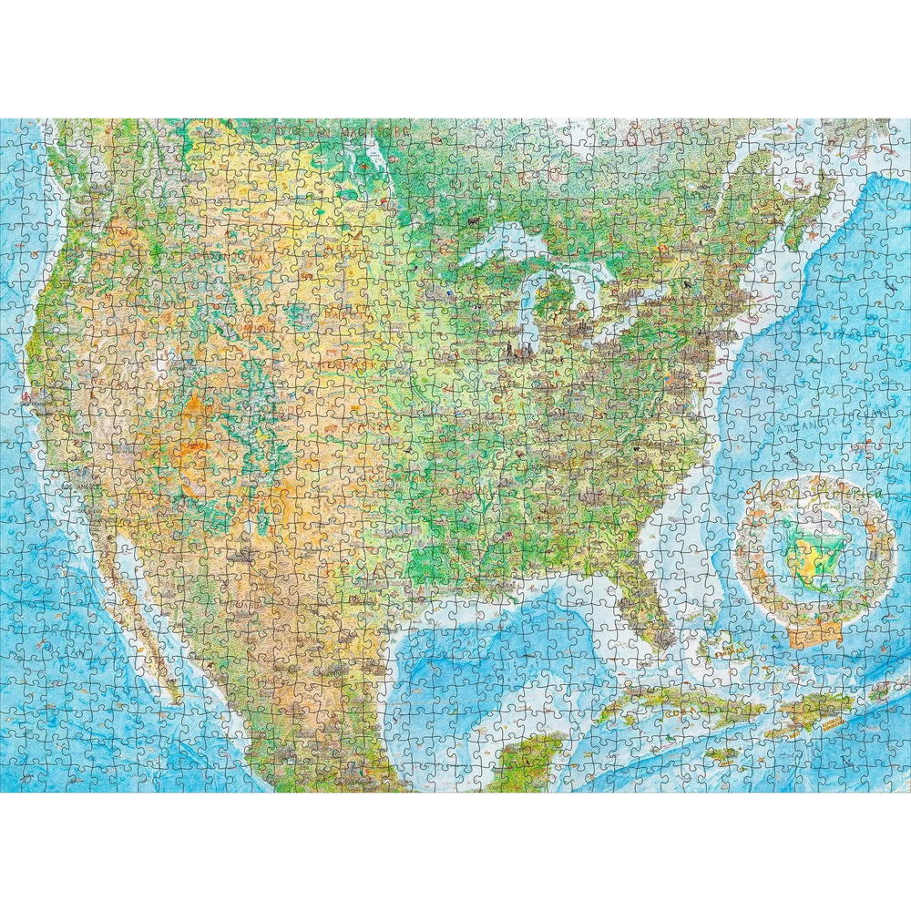 North America: Tundra To Tropics 1000 Piece Jigsaw Puzzle Pomegranate (ONLINE ORDER ONLY)