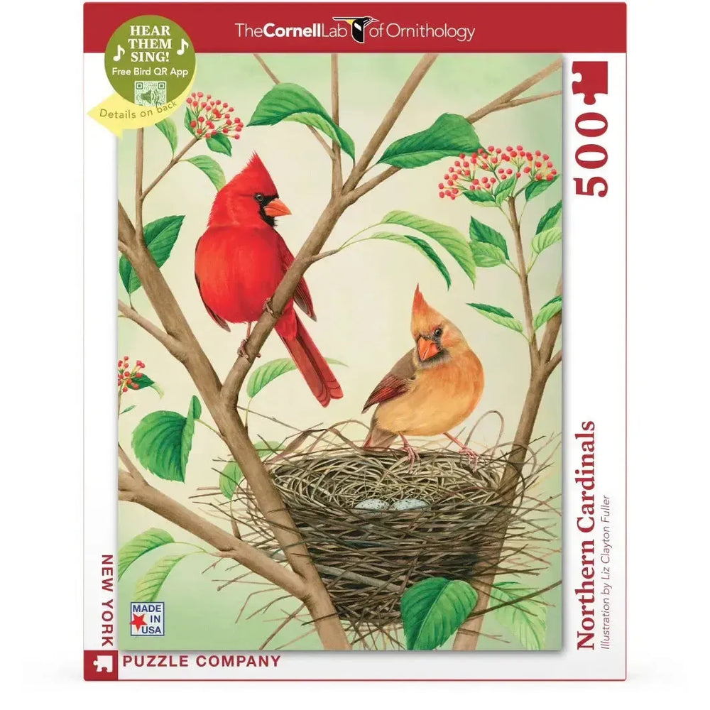 Northern Cardinals Cornell Lab 500 Piece Jigsaw Puzzle NYPC (ONLINE ORDER ONLY)