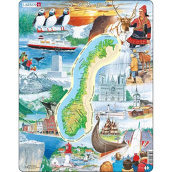 Norway Attractions 70 Piece Tray Jigsaw Puzzle Larsen (ONLINE ORDER ONLY)